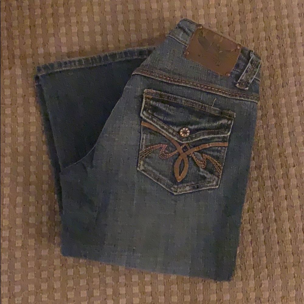 Size 7 jeans with jewel accents